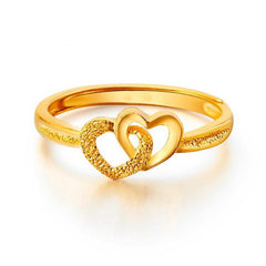 Gold Plated Retro Heart Ring