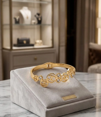 Chanel Crystal Logo Bangle